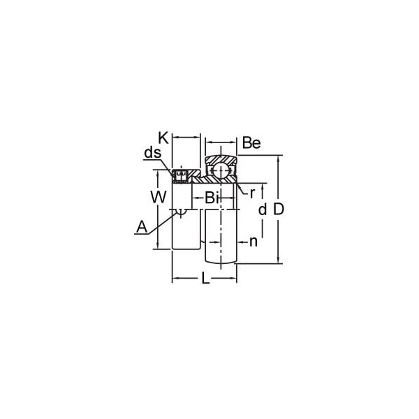 SINGLE ROW BALL BEARING - 20MM LIGHT EXTRA NARROW ECCENTRIC COLLAR BRG INSERT